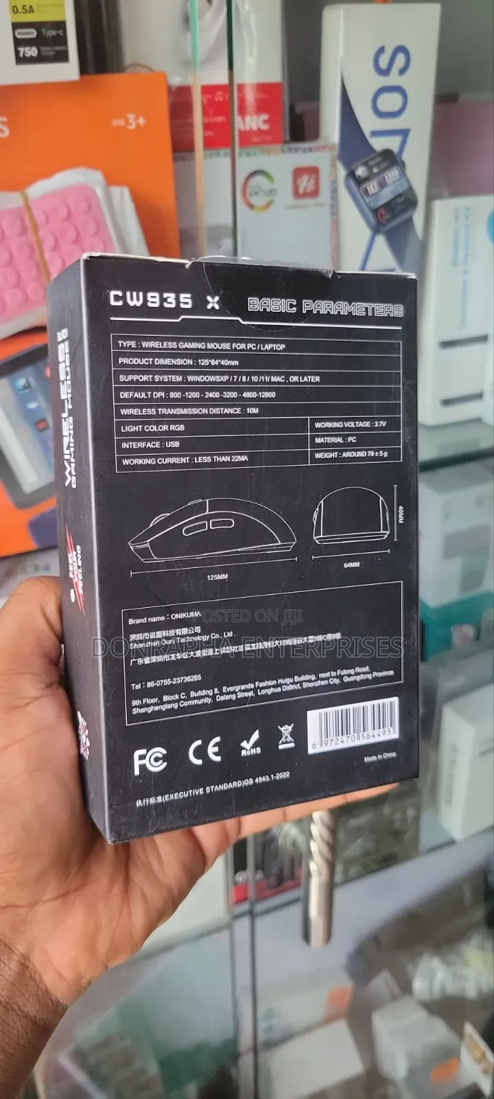 ONIKUMA CW935 Tri-Mode Wireless RGB Gaming Mouse 12800 DPI