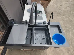 Premium Multifunctional Smart Kitchen Sink – Black (Brand New)