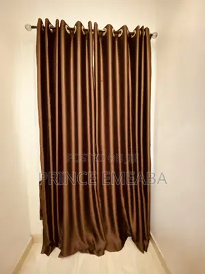 Pure Brown Window Curtain