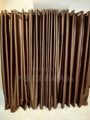 Pure Brown Window Curtain