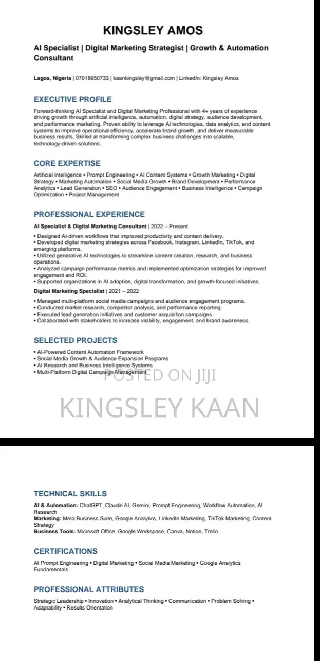 Ai Specialist and Digital Marketer