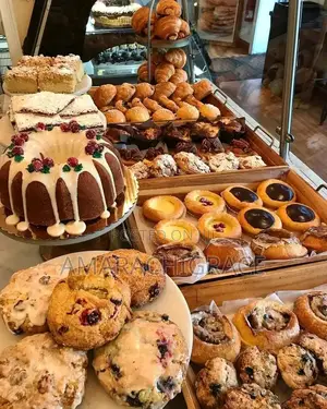 Cakes , Doughnuts , Fries , Small Chops , Samosa , Meat Pie , Bread