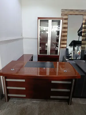 Executive Table and 2 Door Bookshelf Combo Package