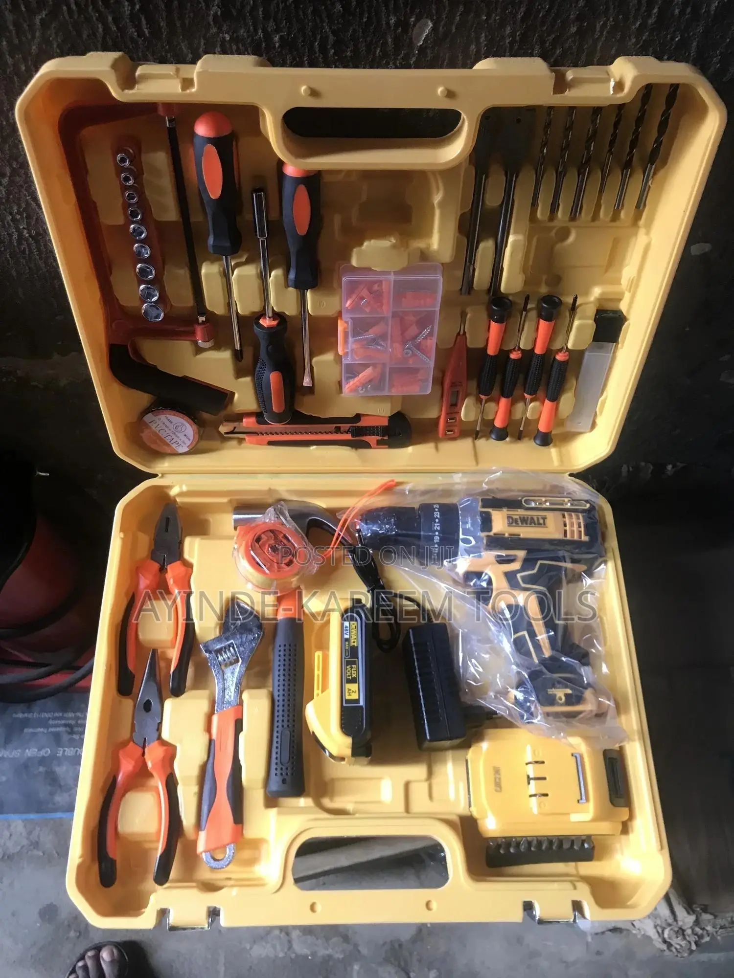Electrical Tool Box Set With Screw Machine