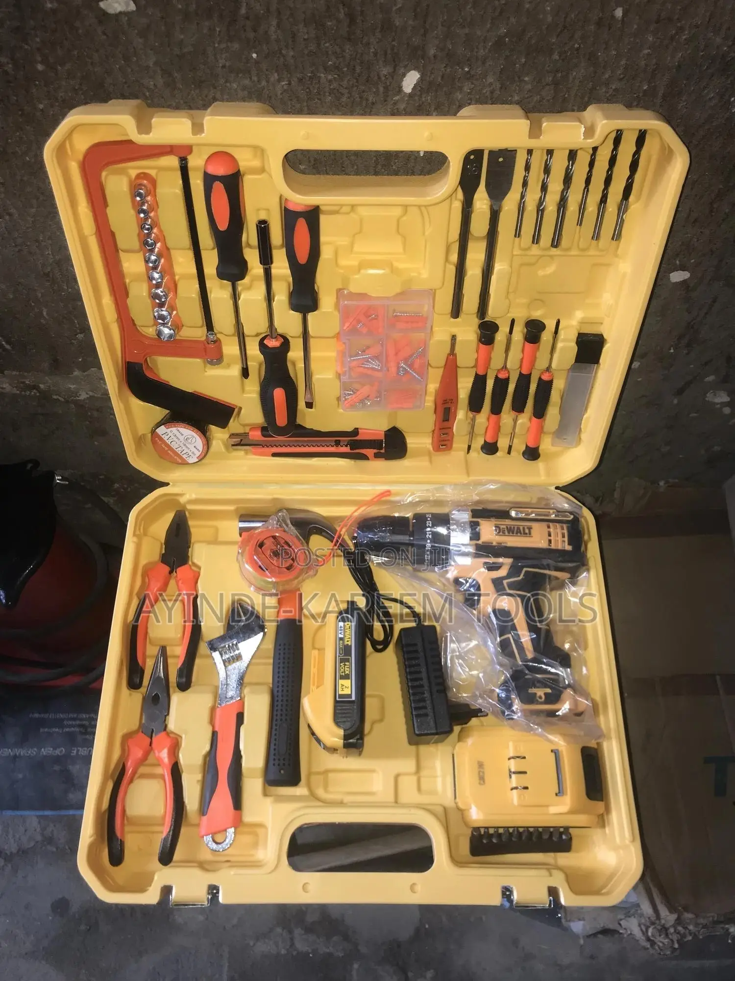 Electrical Tool Box Set With Screw Machine