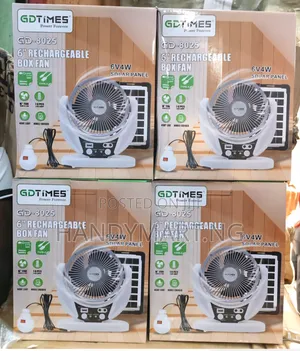 Multipiurpose Solar Rechargeable Box Fan With Bulb 15% OFF