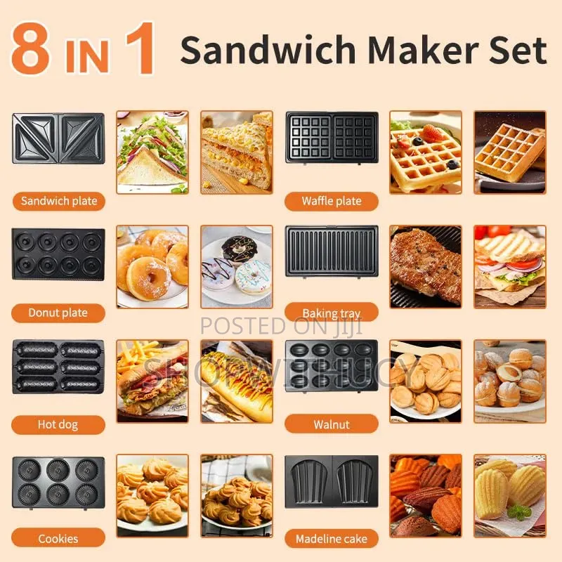 Sokany 8-in-1 Multifunctional Sandwich Maker Set