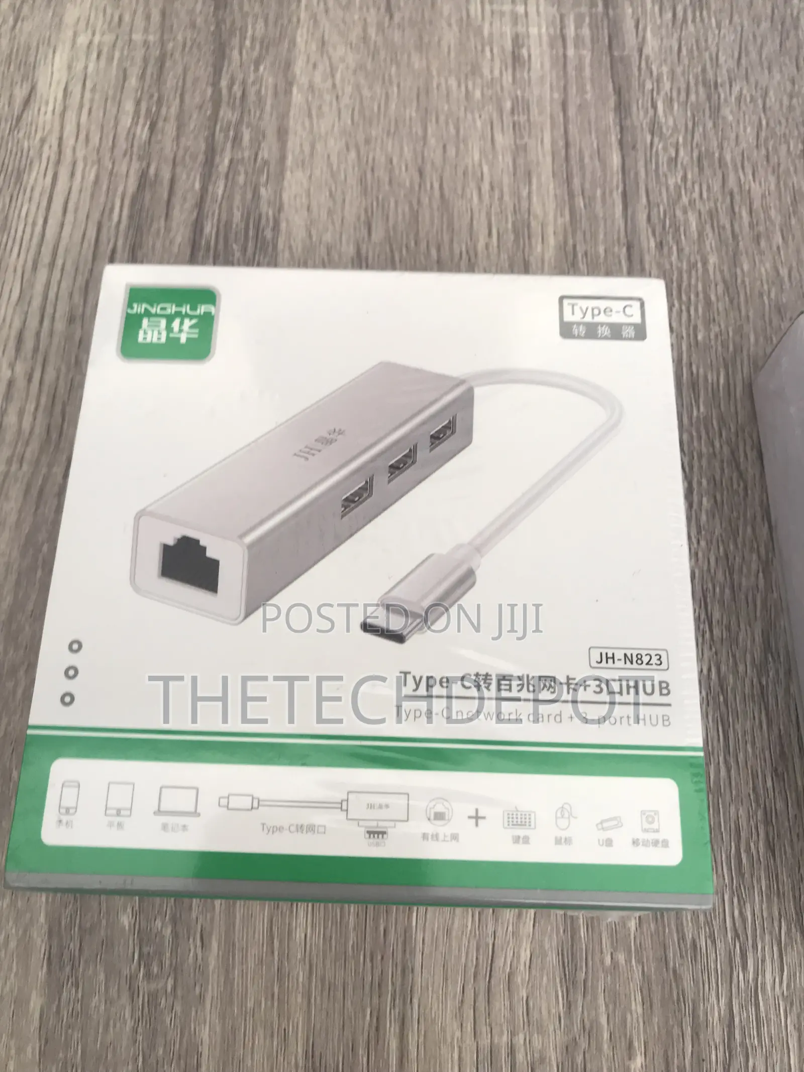 Type-C Network Card + 3-portHub