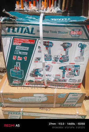 5 Pce Cordless Industrial Combo Kit