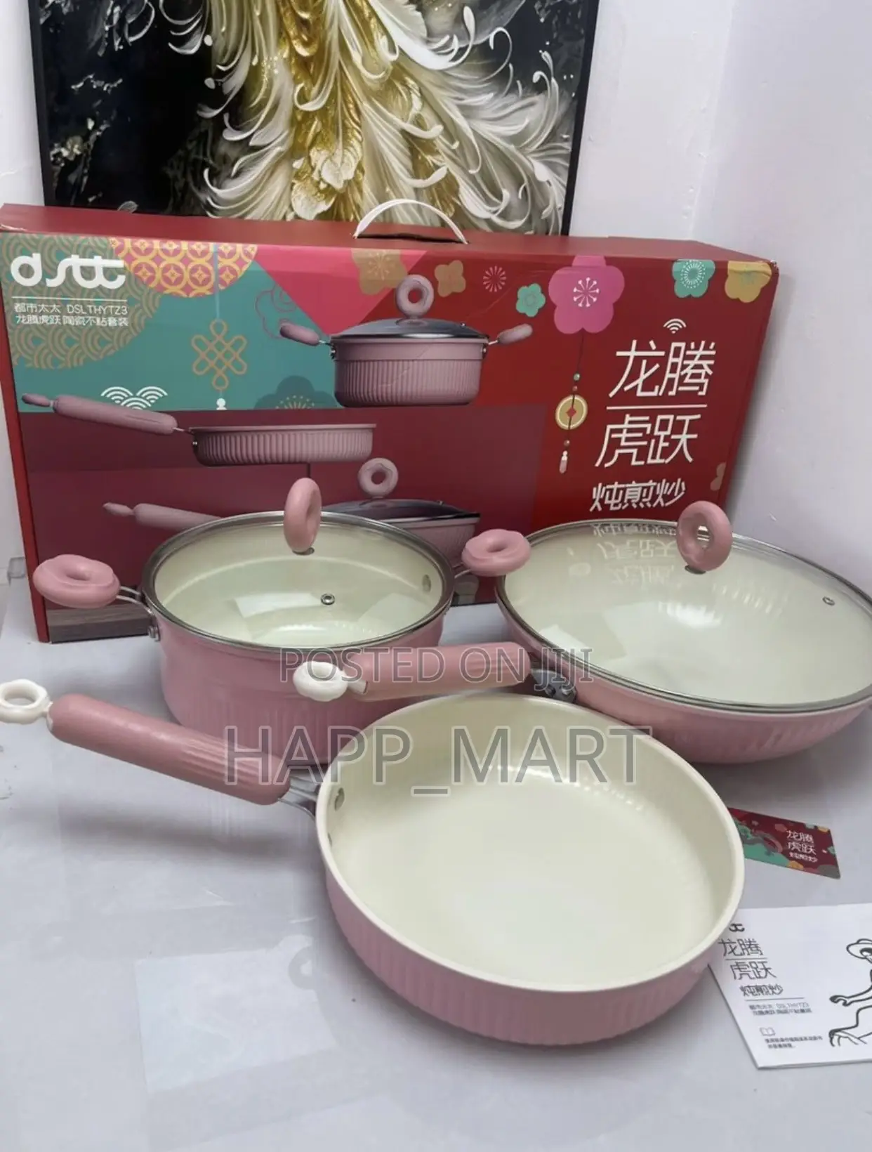 3PCS Premium Ceramic NonStick Cookware Set