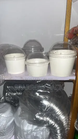 325ml White Ice Cream Cup