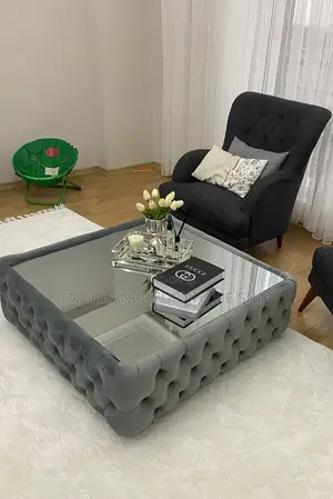 Rectangle Center Table Made With Velvet Material