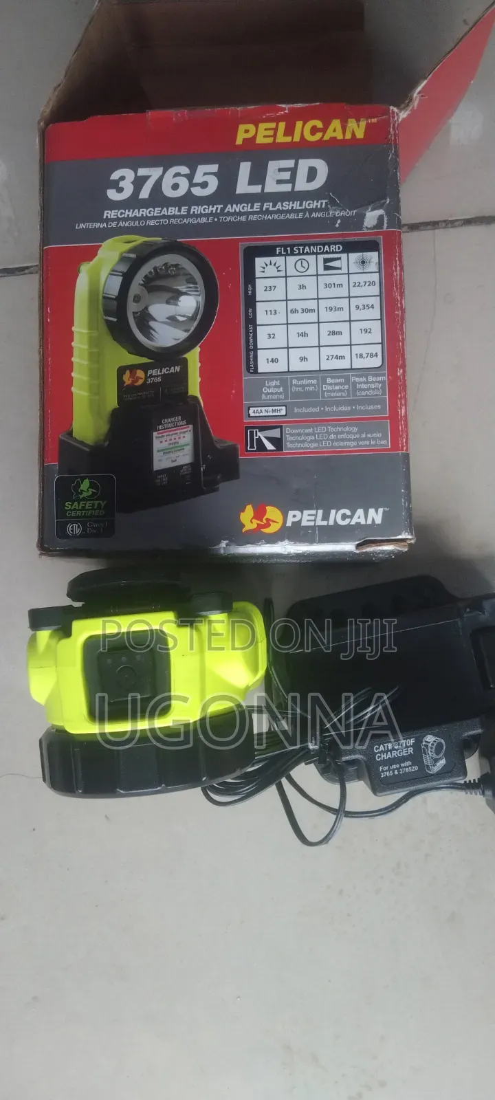 Pelican 3765 Led Rechargeable Right Angle Flashlight