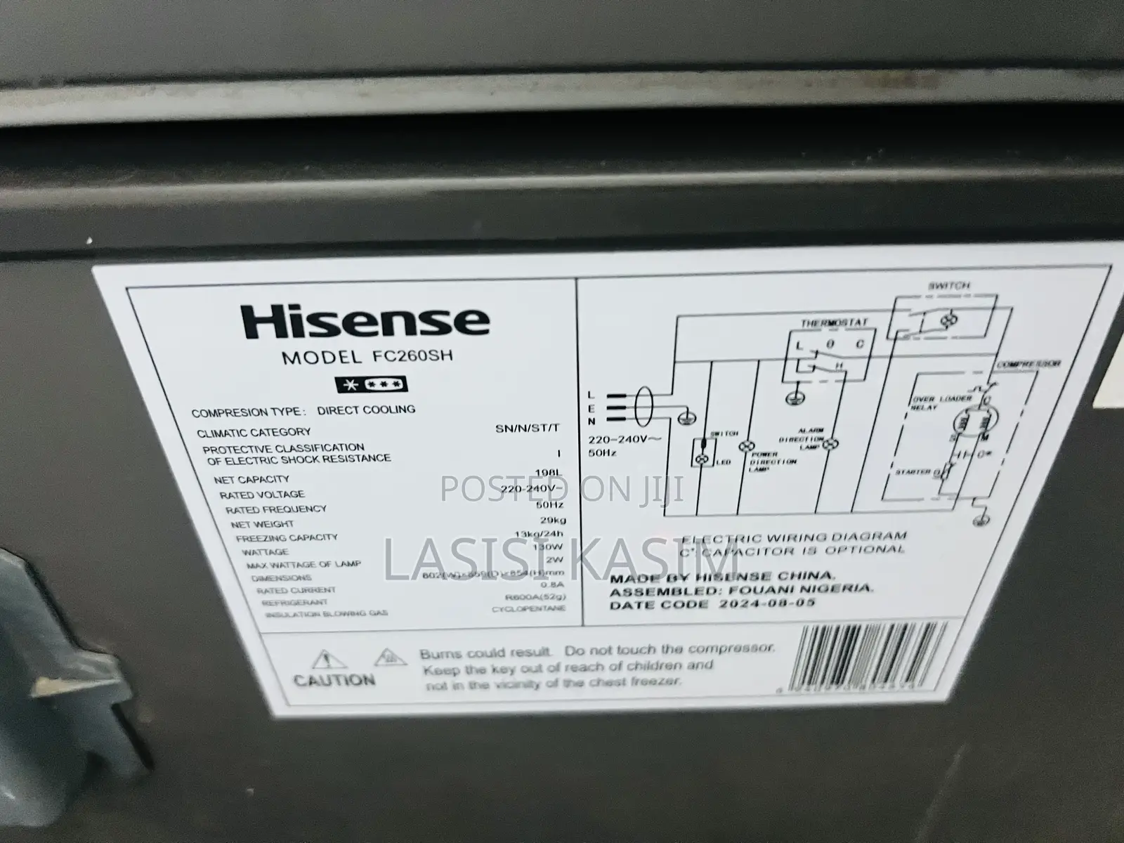Hisense Freezer 198Ltrs