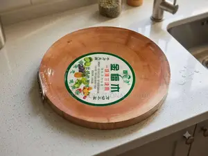 Big Solid Wood Round Chopping Board-Kitchen Cutting Board