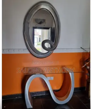 Mirror and a Glass Table