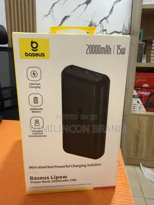 Baseus Lipow Power Bank 20000MAH 15w Black
