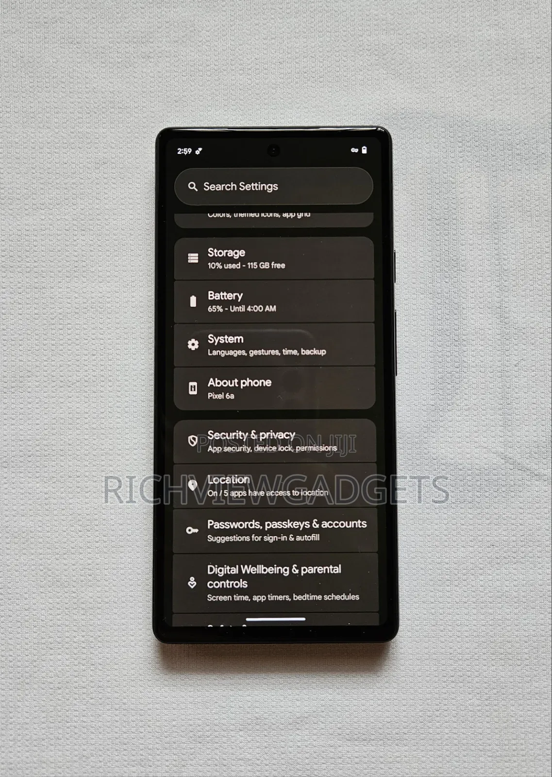 Google Pixel 6a 128 GB Black