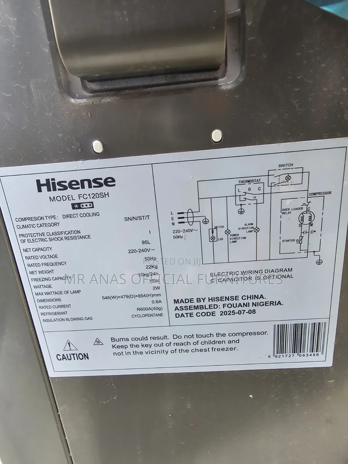 100L Hisense Freezer