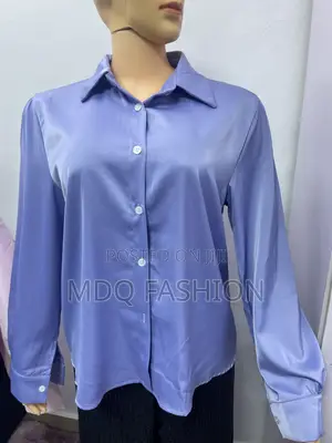 Satin Button-Down Shirt