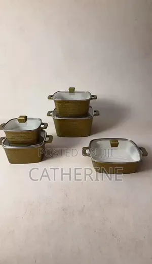 Echo 10Pcs Marble Series Square Granite Cookware Set