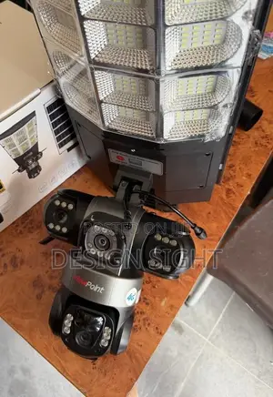 Solar-Powered Street Light and V380 Camera With 3 Lenses View