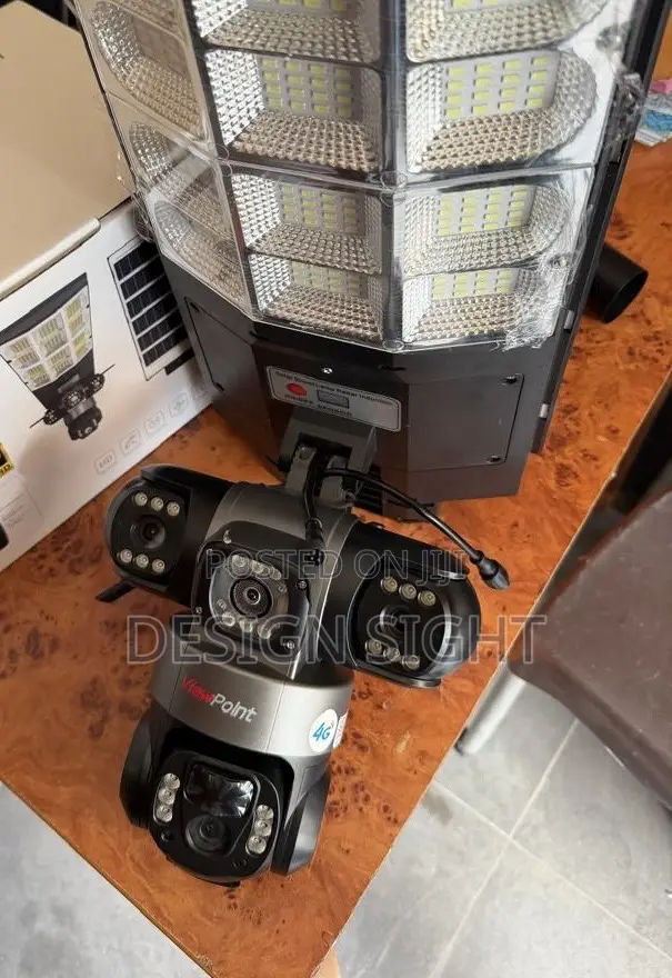 Solar-Powered Street Light and V380 Camera With 3 Lenses View