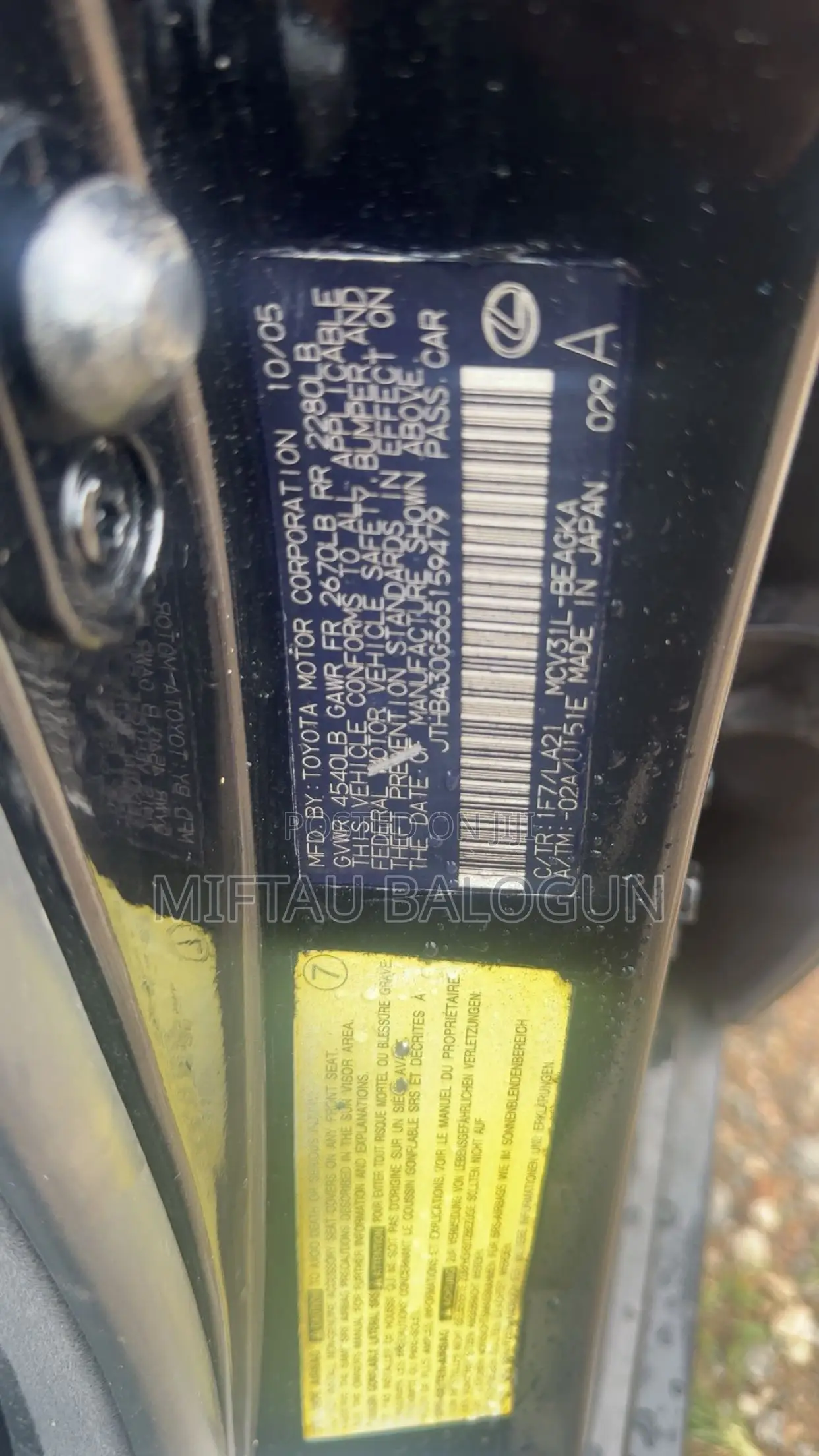 Lexus ES 2006 Black