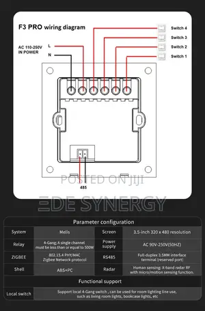 Zigbee 3.5 Inch Smart Screen Home Wall Switches Smart Screen.