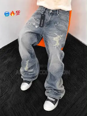 Men Baggy Jeans Black and Blue