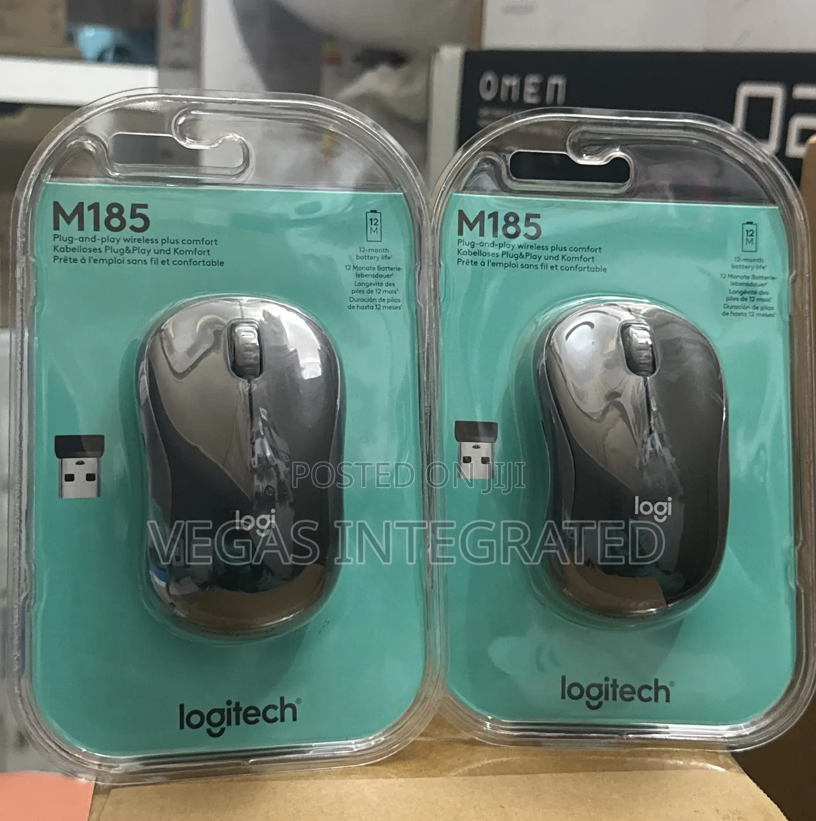Logitech M185 Wireless Mouse, 2.4GHz With USB Mini Receiver