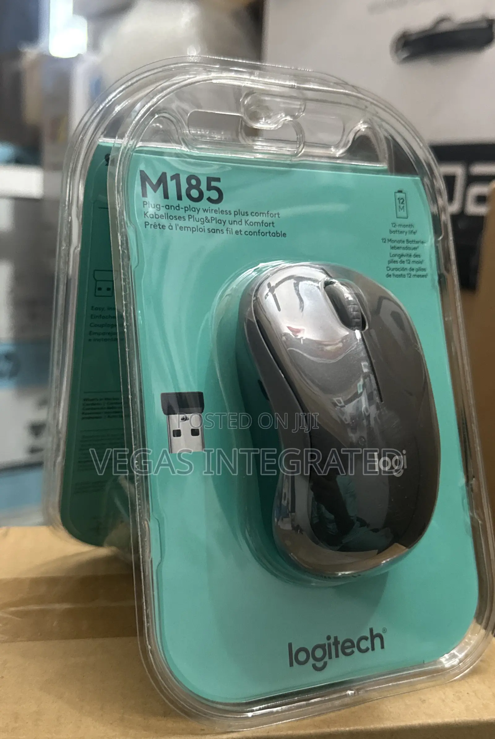 Logitech M185 Wireless Mouse, 2.4GHz With USB Mini Receiver
