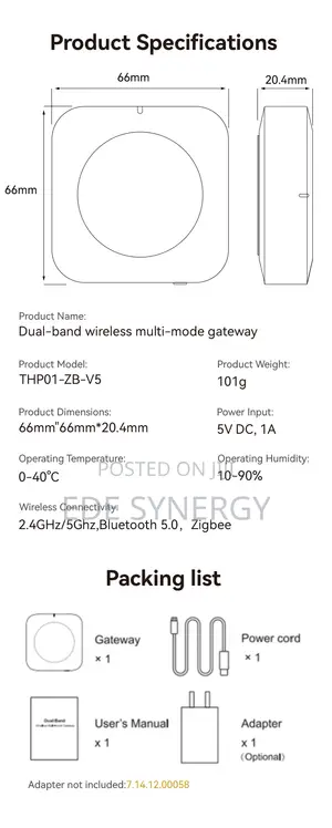 Tuya Zigbee Dual Band Wireless Gateway Hub Smart Home Automation
