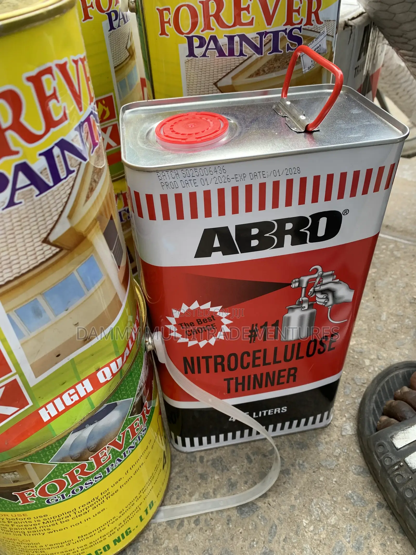 4-Liter Tin of Abro Nitrocellulose Thinner