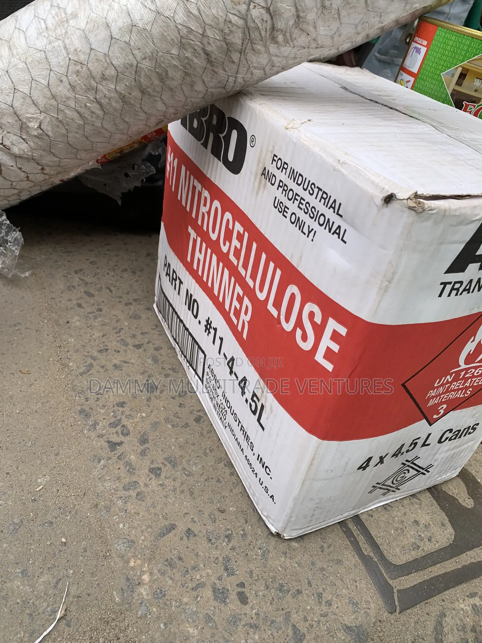 4-Liter Tin of Abro Nitrocellulose Thinner