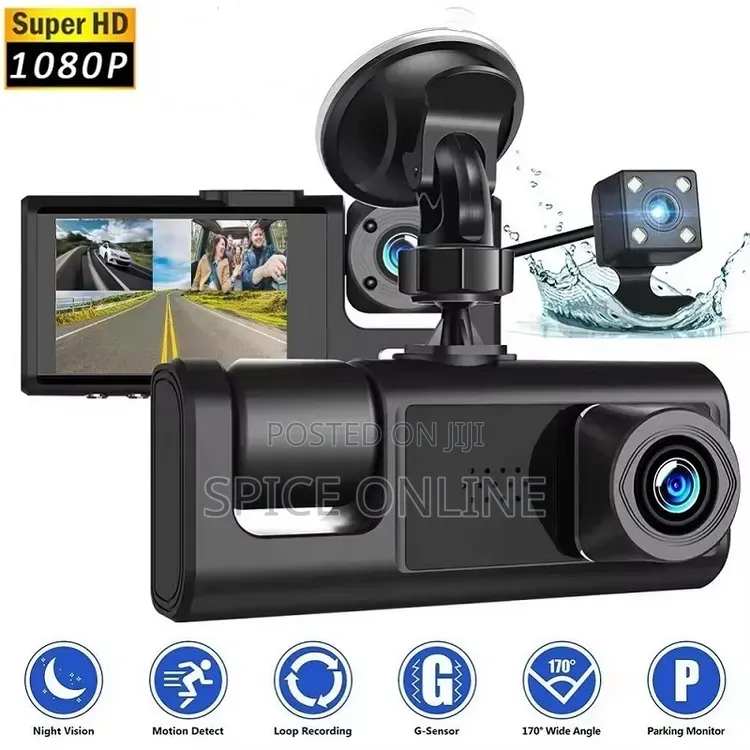 XVIP HIGH QUALITY Generic 3-Channel Car DVR Dash Camera System.