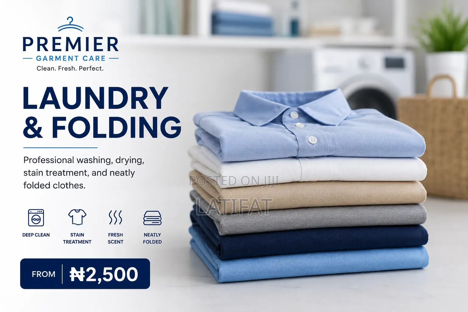 Premium Laundry Dry Cleaning Services, Doorstep Pickup Delivery