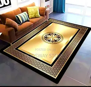 Luxury Center Rug With Golden Splash
