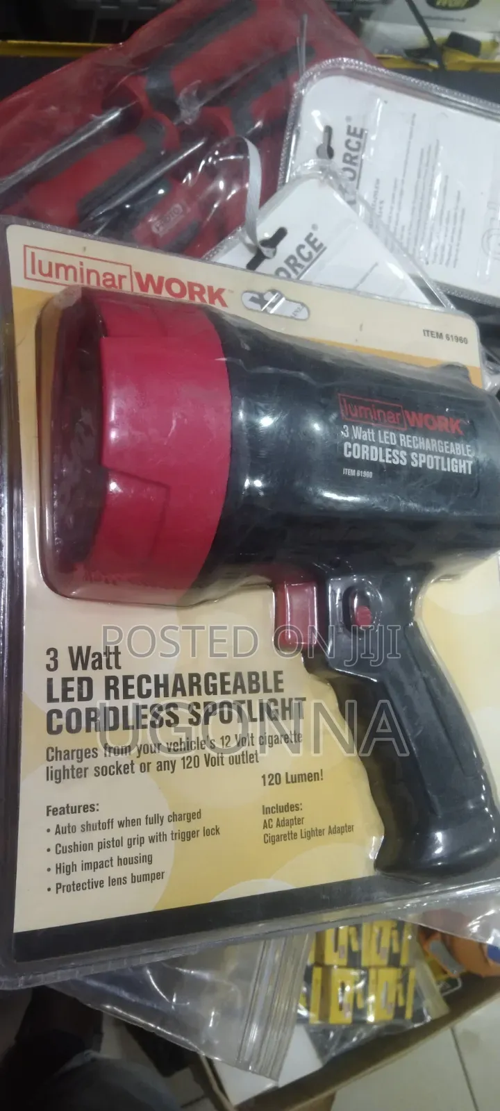Luminar WORK 3 Watt LED Rechargeable Cordless Spotlight