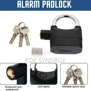 Waterproof Alarm Padlock With Anti-Theft Siren