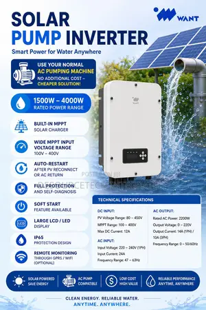 2.2kW Solar Pump Inverter – Run Your Existing AC Water Pump With Solar