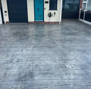 Compass Mart , Grey and Black Concrete Stamp