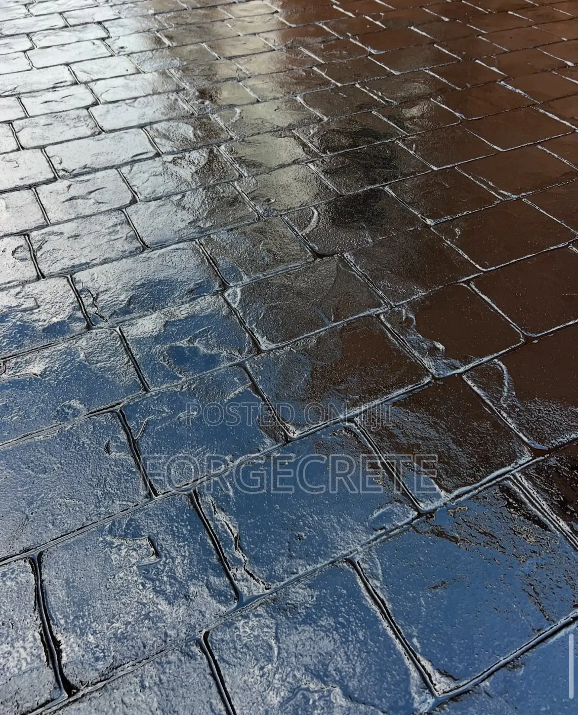 Brick Pattern Concrete Polished Floor