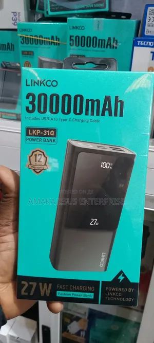 LINKCO 30000mAh Powerbank With 22.5W Fast Charging Powerbank