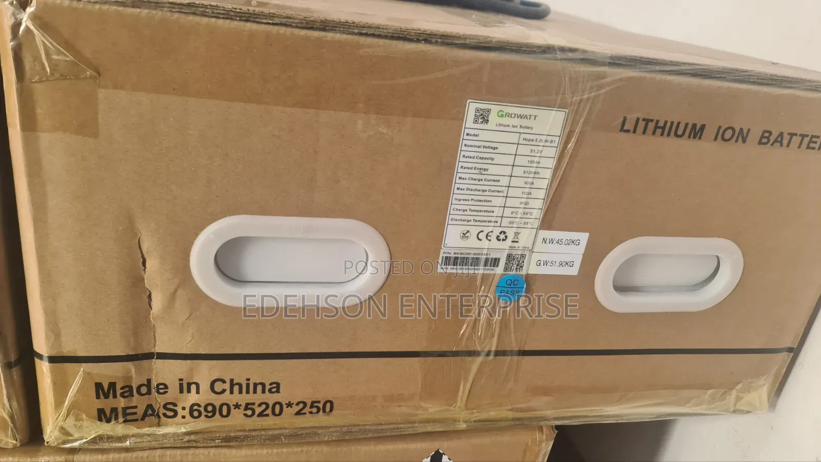 Growatt 5kwh 48v Lithium Battery