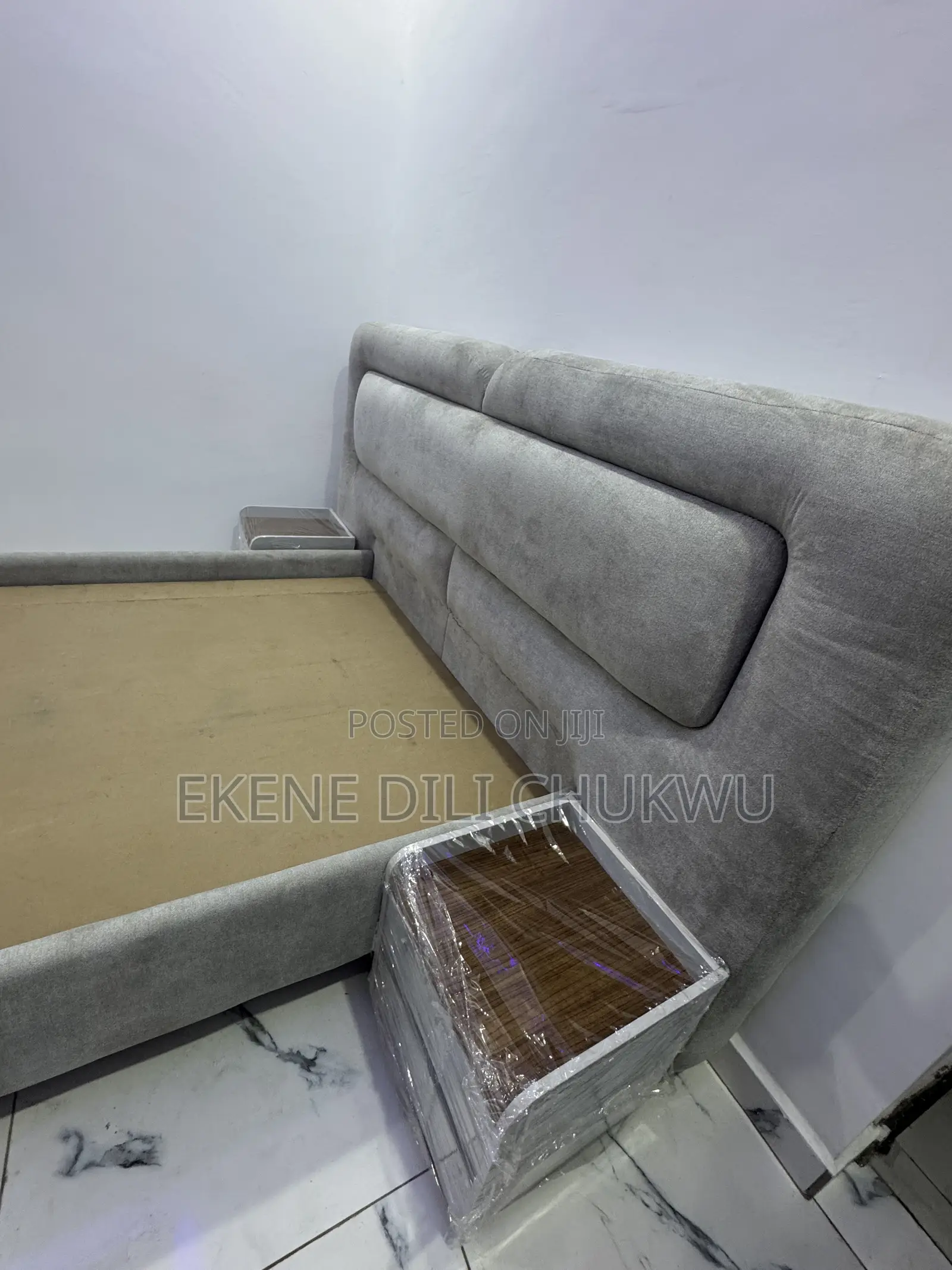Modern Floating Upholstered Bed Frame With Premium Headboard