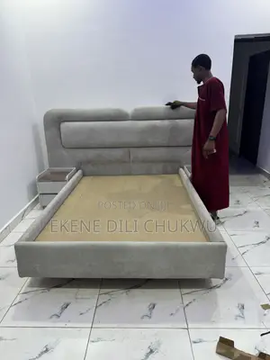 Modern Floating Upholstered Bed Frame With Premium Headboard