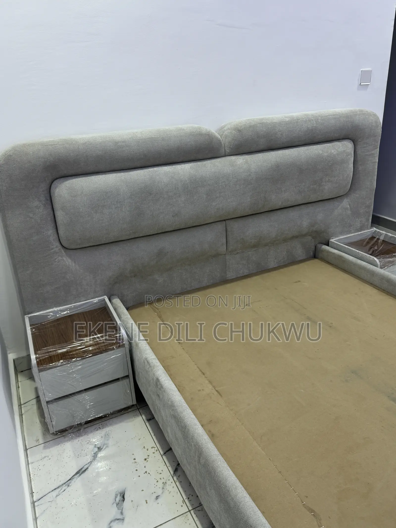 Modern Floating Upholstered Bed Frame With Premium Headboard