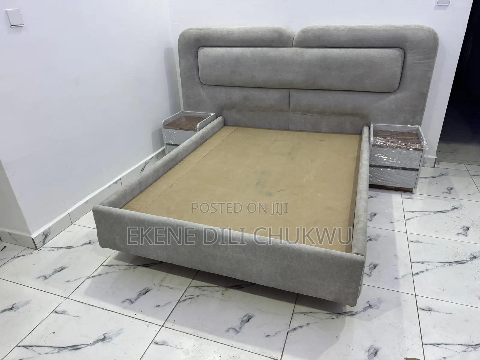 Modern Floating Upholstered Bed Frame With Premium Headboard