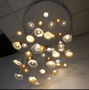 Stair Lotus Light Luxury Vintage Lampshade Duplex Building Bedroom